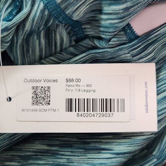 Outdoor Voices Green Leggings NWT Size XXS Green Athletic Leggings - Picture 7 of 7